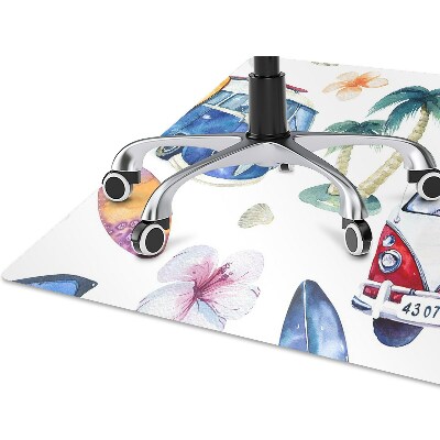 Tapete para cadeira de escritório Praia do Surfista