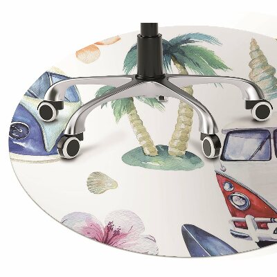 Tapete para cadeira de escritório Praia do Surfista