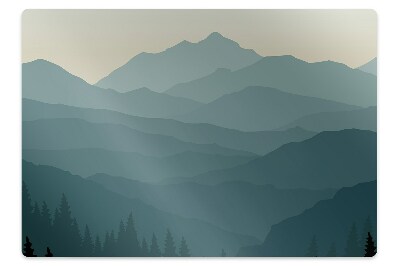 Tapete para cadeira de escritório Montanhas da Floresta