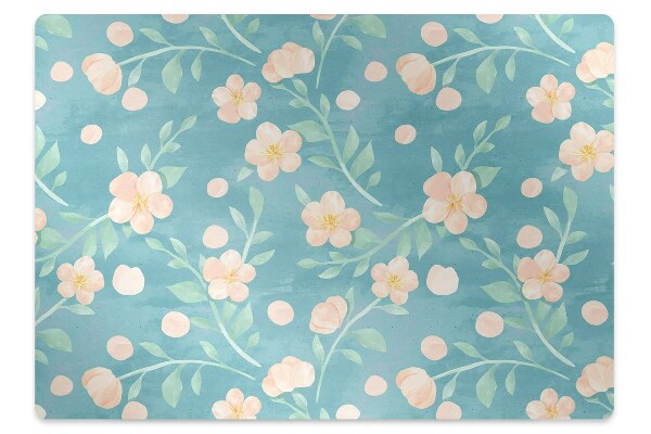 Tapete para escritório Flores em tons pastel