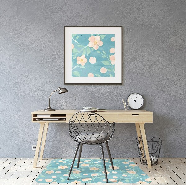 Tapete para escritório Flores em tons pastel