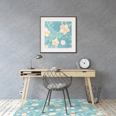 Tapete para escritório Flores em tons pastel