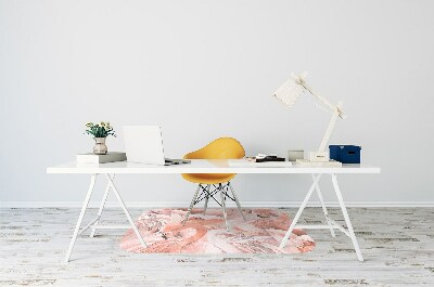 Tapete para cadeira de escritório Flamingos