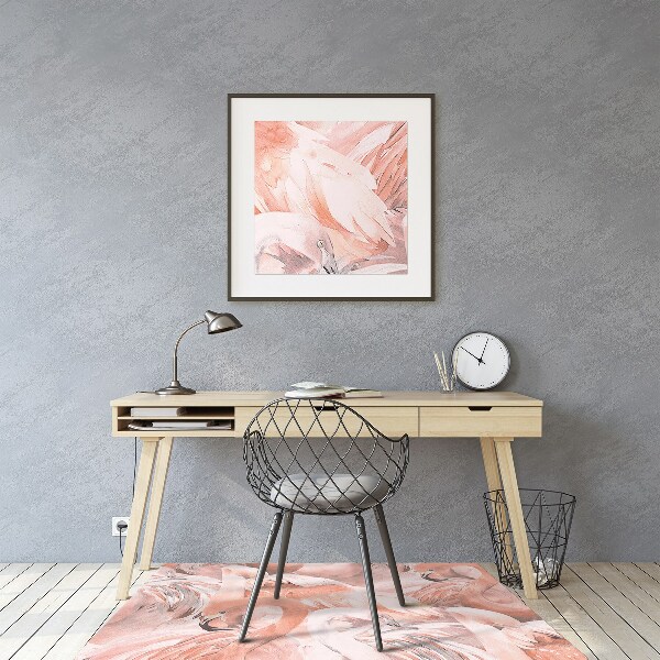 Tapete para cadeira de escritório Flamingos
