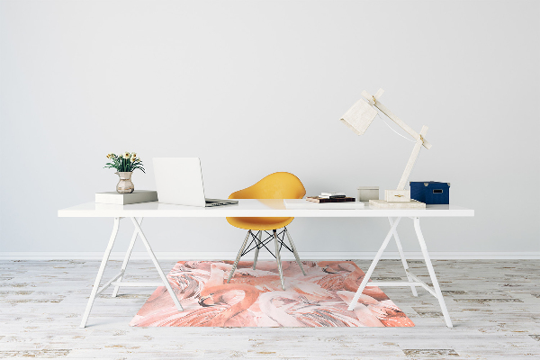 Tapete para cadeira de escritório Flamingos
