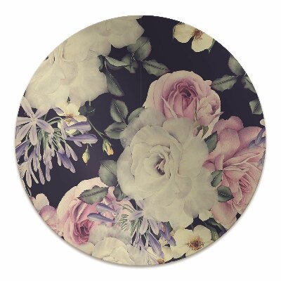 Tapete para cadeira de escritório flores barrocas