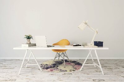 Tapete para cadeira de escritório flores barrocas