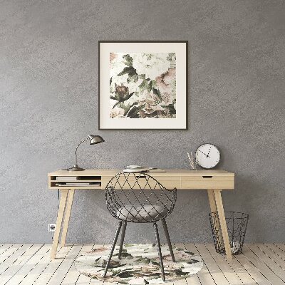 Tapete para escritório Peônias florescendo