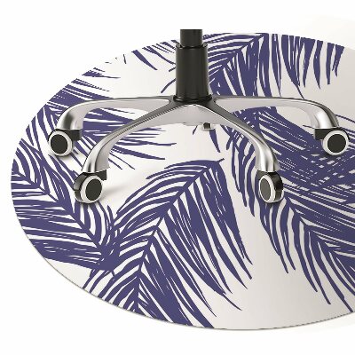 Tapete para escritório Folha azul marinho