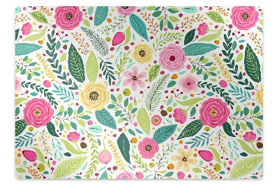 Tapete para escritório Flores coloridas