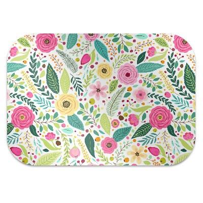 Tapete para escritório Flores coloridas