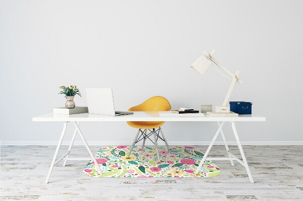 Tapete para escritório Flores coloridas