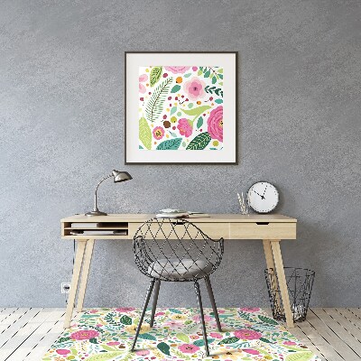 Tapete para escritório Flores coloridas