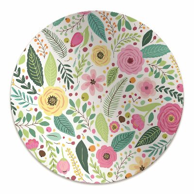 Tapete para escritório Flores coloridas