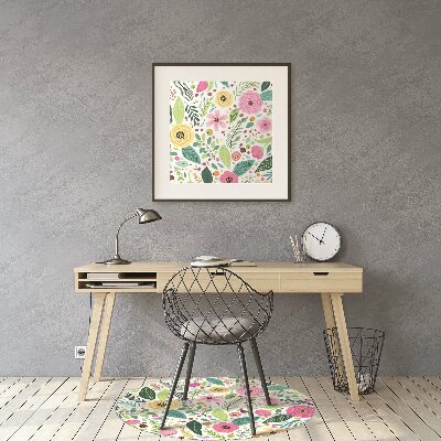 Tapete para escritório Flores coloridas