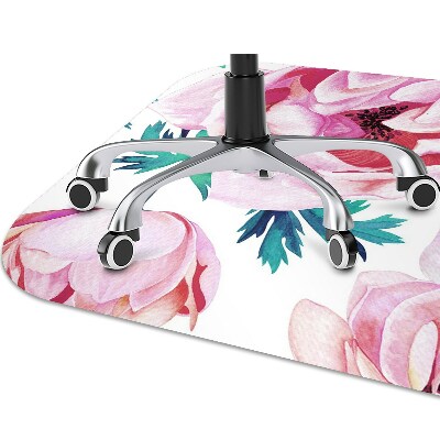 Tapete para cadeira de escritório Flor de papoula
