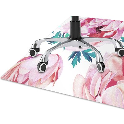 Tapete para cadeira de escritório Flor de papoula