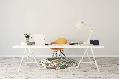 Tapete para cadeira de escritório Flores exóticas