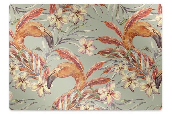 Tapete para escritório Pintando Flamingos