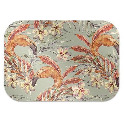 Tapete para escritório Pintando Flamingos