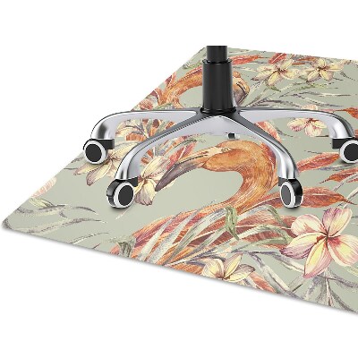 Tapete para escritório Pintando Flamingos