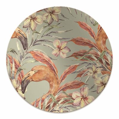 Tapete para escritório Pintando Flamingos