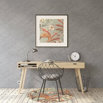 Tapete para escritório Pintando Flamingos
