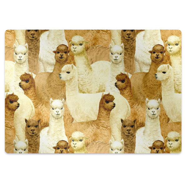Tapete para escritório Alpacas