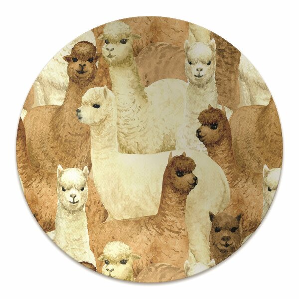 Tapete para escritório Alpacas