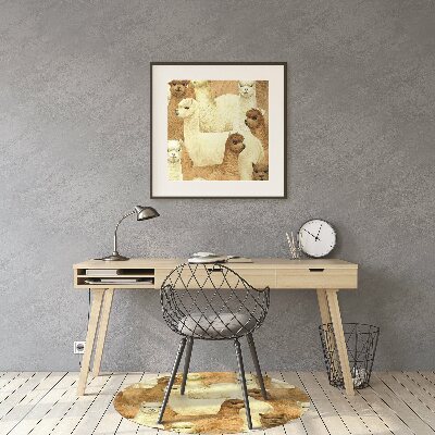 Tapete para escritório Alpacas