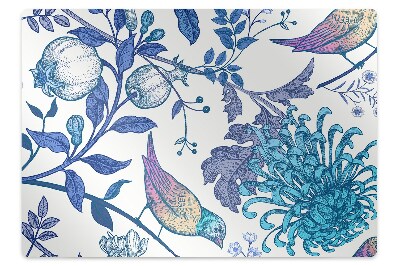 Tapete para cadeira de escritório pássaros da primavera