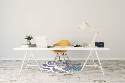 Tapete para cadeira de escritório pássaros da primavera