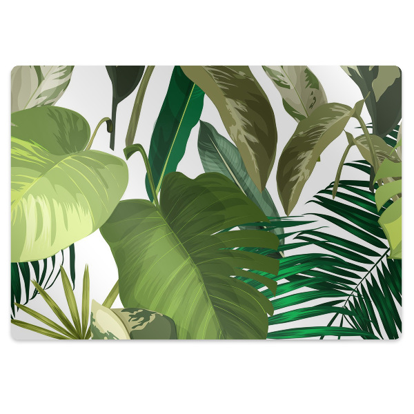 Tapete para escritório Folhas tropicais