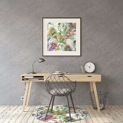 Tapete para escritório Flores coloridas