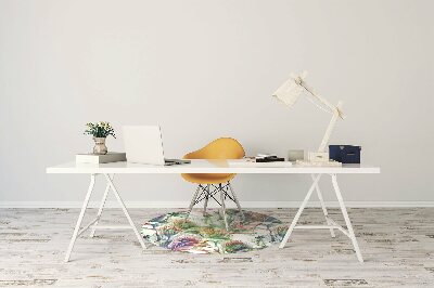 Tapete para escritório Flores coloridas