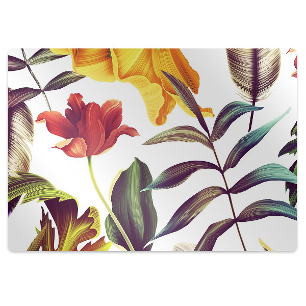 Tapete escritório Flores tropicais