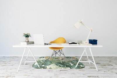 Tapete para cadeira de escritório Folhas pintadas