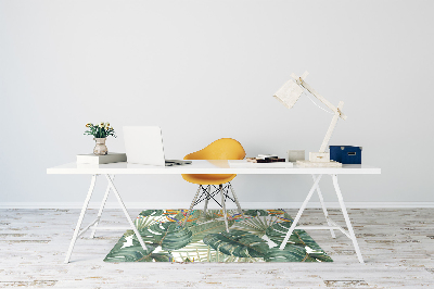 Tapete para cadeira de escritório Folhas pintadas