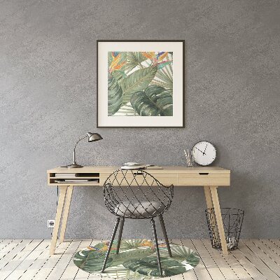 Tapete para cadeira de escritório Folhas pintadas