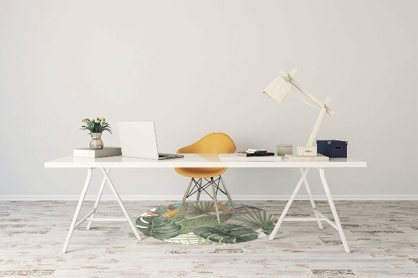 Tapete para cadeira de escritório Folhas pintadas