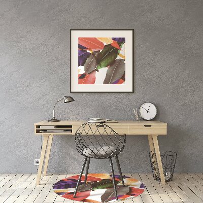 Tapete para cadeira de escritório Folhas coloridas