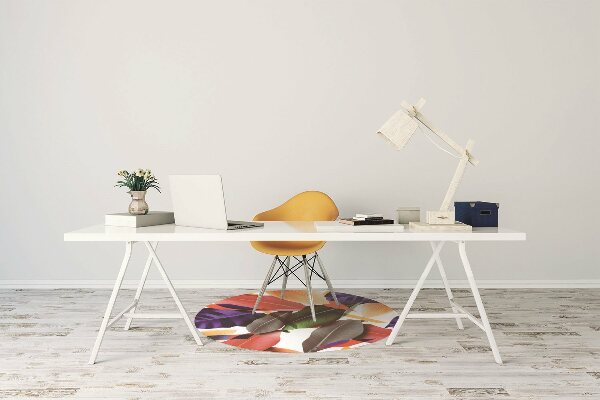 Tapete para cadeira de escritório Folhas coloridas