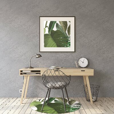Tapete para cadeira de escritório Folhas verdes