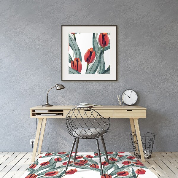 Tapete escritório Tulipas