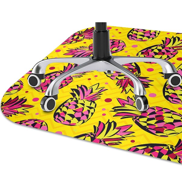 Tapete para cadeira de escritório Abacaxis rosa
