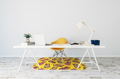 Tapete para cadeira de escritório Abacaxis rosa