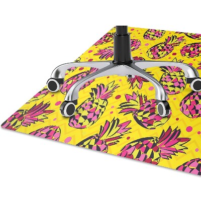 Tapete para cadeira de escritório Abacaxis rosa