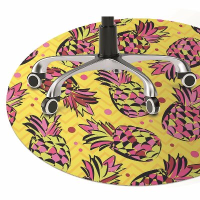 Tapete para cadeira de escritório Abacaxis rosa
