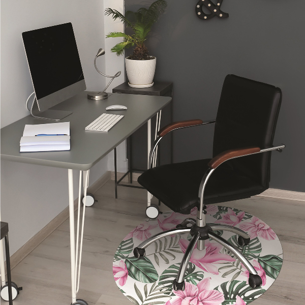 Tapete para cadeira de escritório Jardim Rosa
