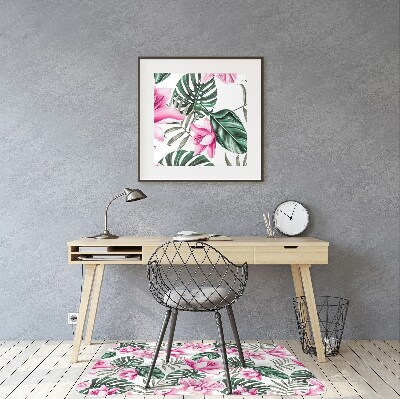 Tapete para cadeira de escritório Jardim Rosa